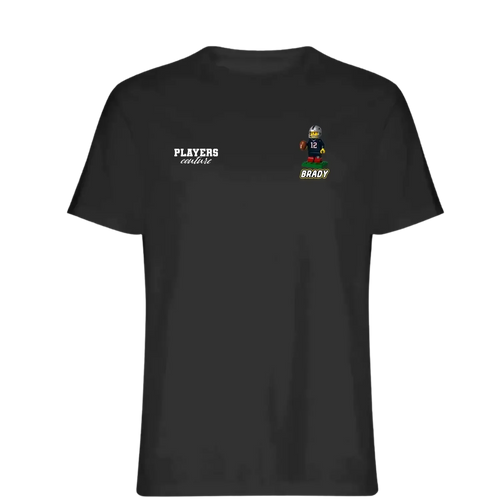 Tom Brady Toy t-shirt – black men's t-shirt featuring the Tom Brady Toy Players Couture logo