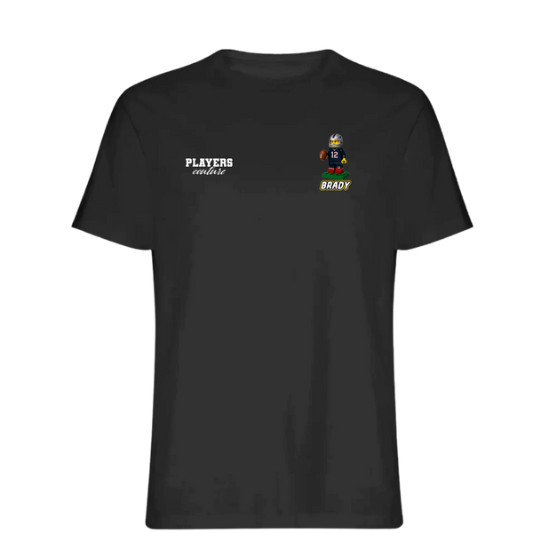 Tom Brady Toy Logo Players Couture Mens T-Shirt Black