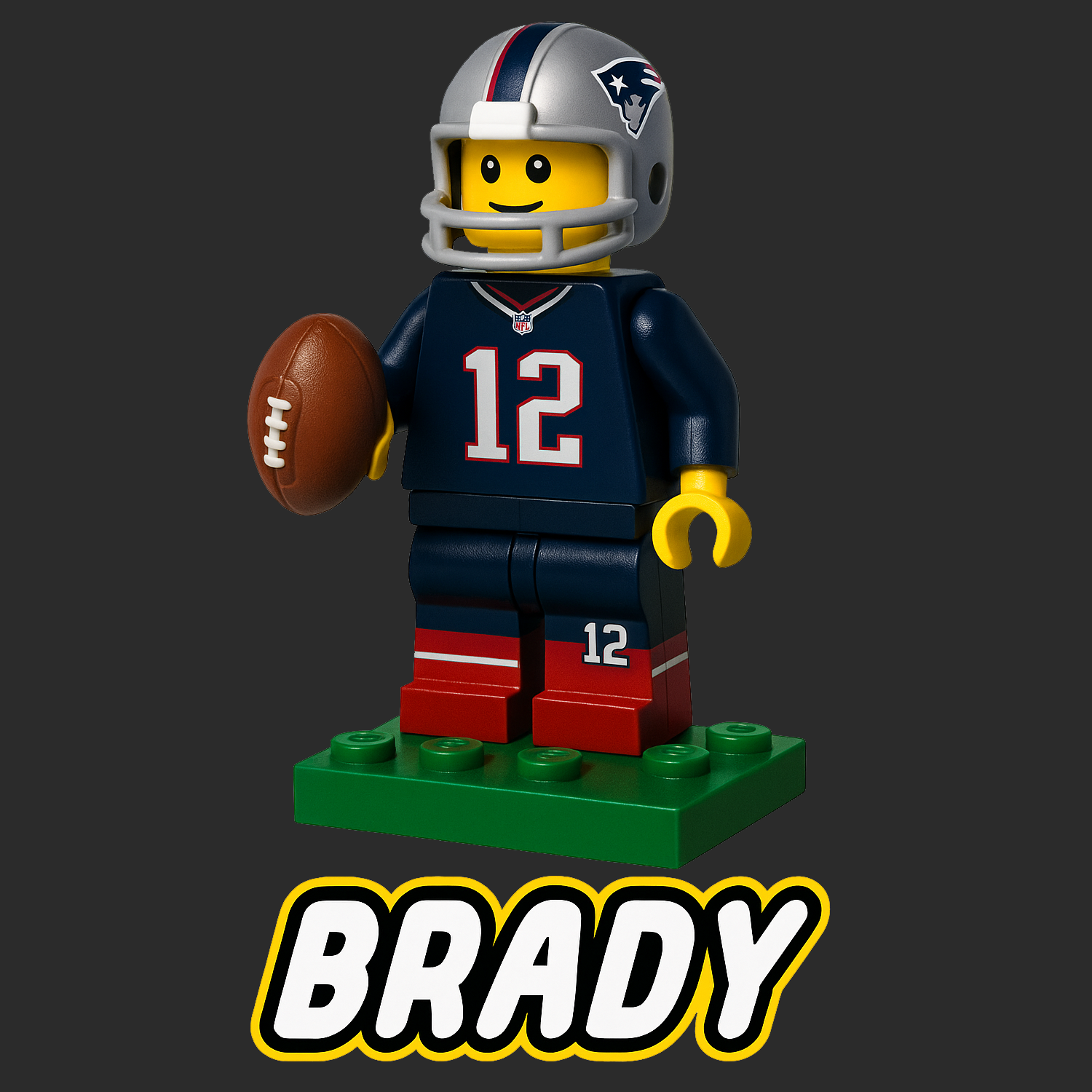 Tom Brady Toy Logo Players Couture Kids T-Shirt