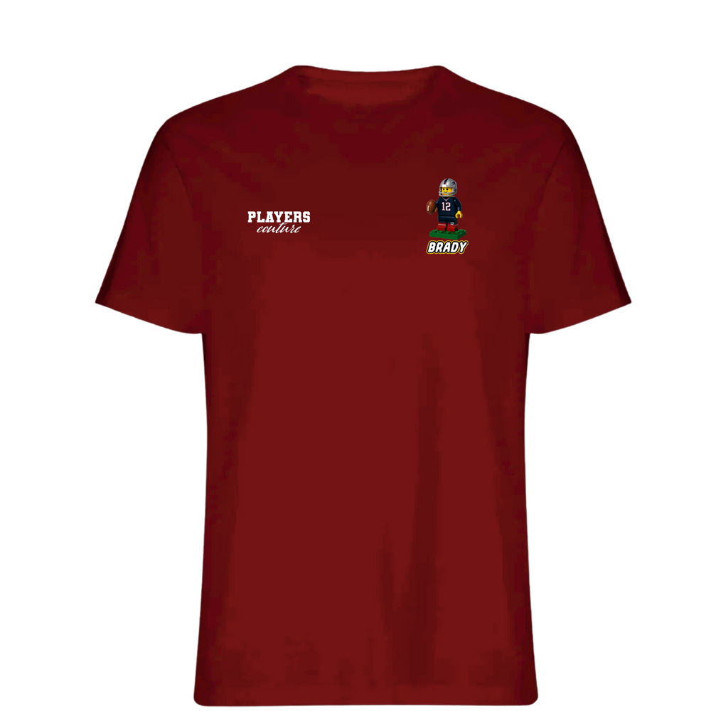 Tom Brady Toy Logo Players Couture Mens T-Shirt Red