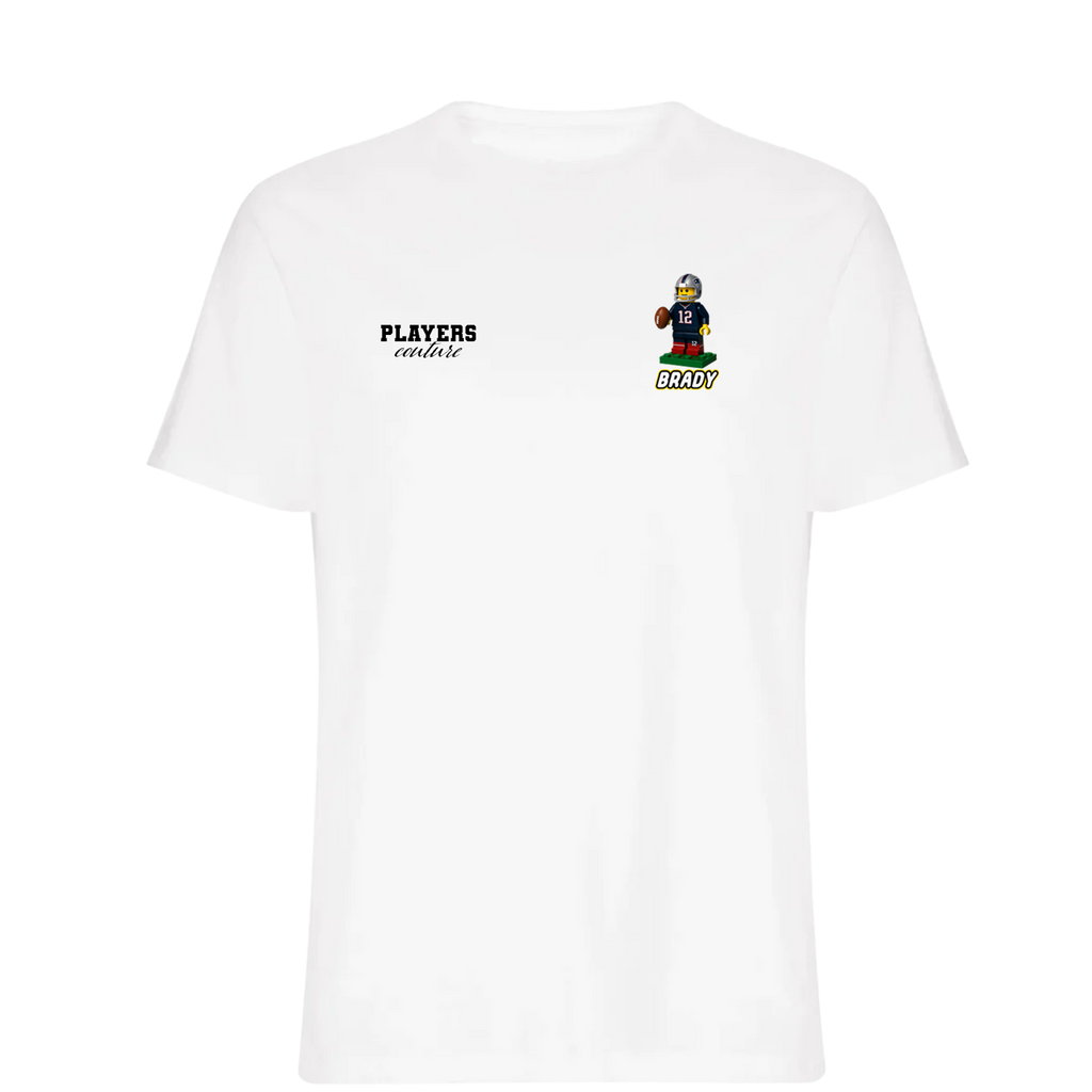 Tom Brady Toy Logo Players Couture Mens T-Shirt White