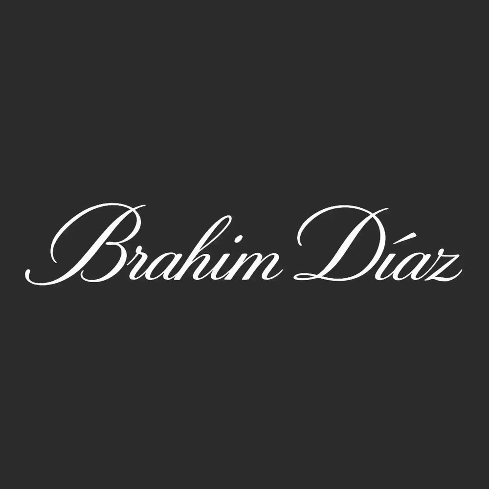 Brahim Diaz Logo Men's T-Shirt – black close-up detail shot of the Brahim Diaz Players Couture logo design