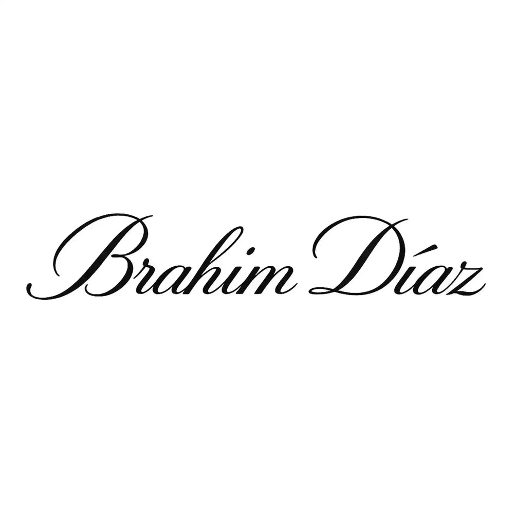 Brahim Diaz Logo Men's T-Shirt – white close-up detail shot of the Brahim Diaz Players Couture logo design