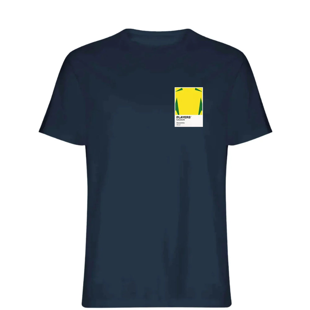 Brasil t-shirt – navy men's t-shirt featuring the Brasil Players Couture logo
