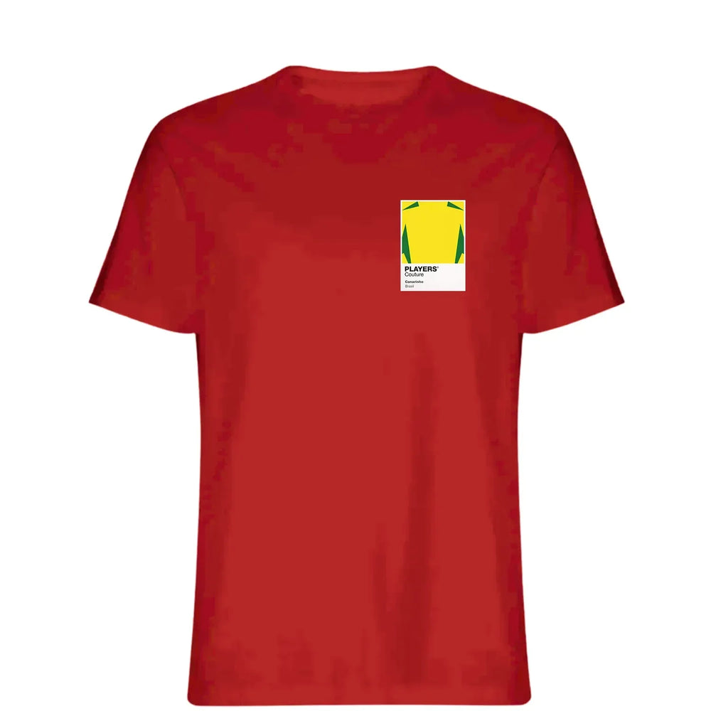 Brasil t-shirt – red men's t-shirt featuring the Brasil Players Couture logo