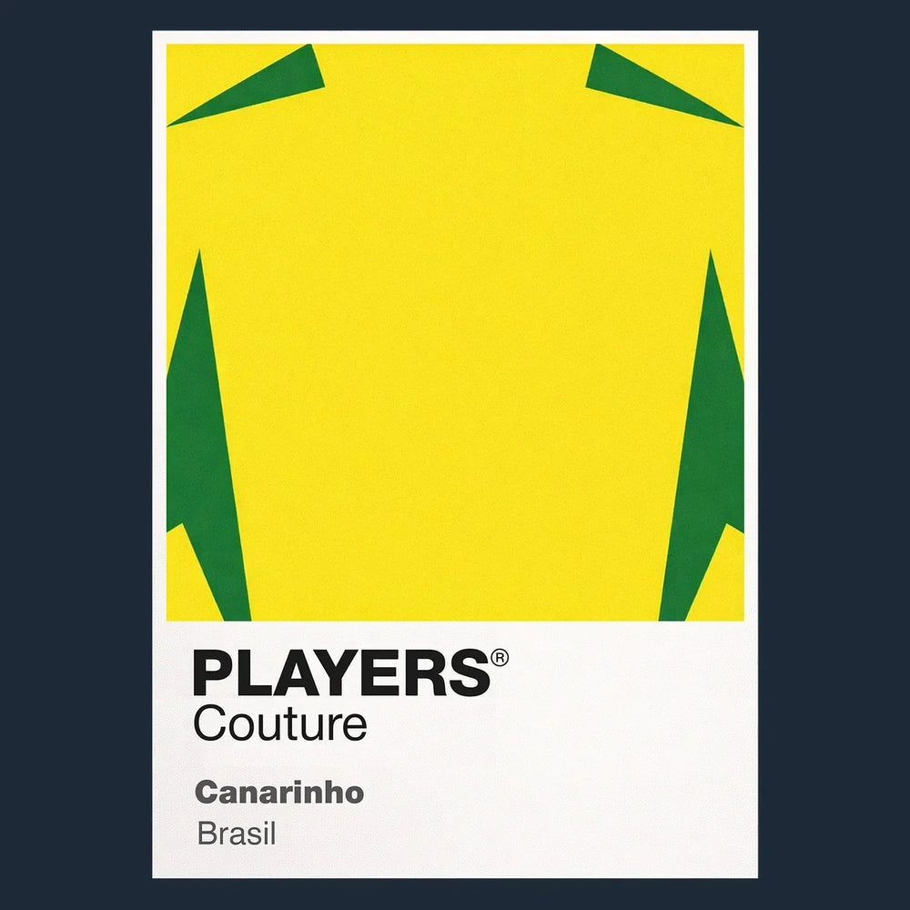 Brasil Classic Football Shirt Colours Frame Men's T-Shirt – navy close-up detail shot of the Brasil Players Couture logo