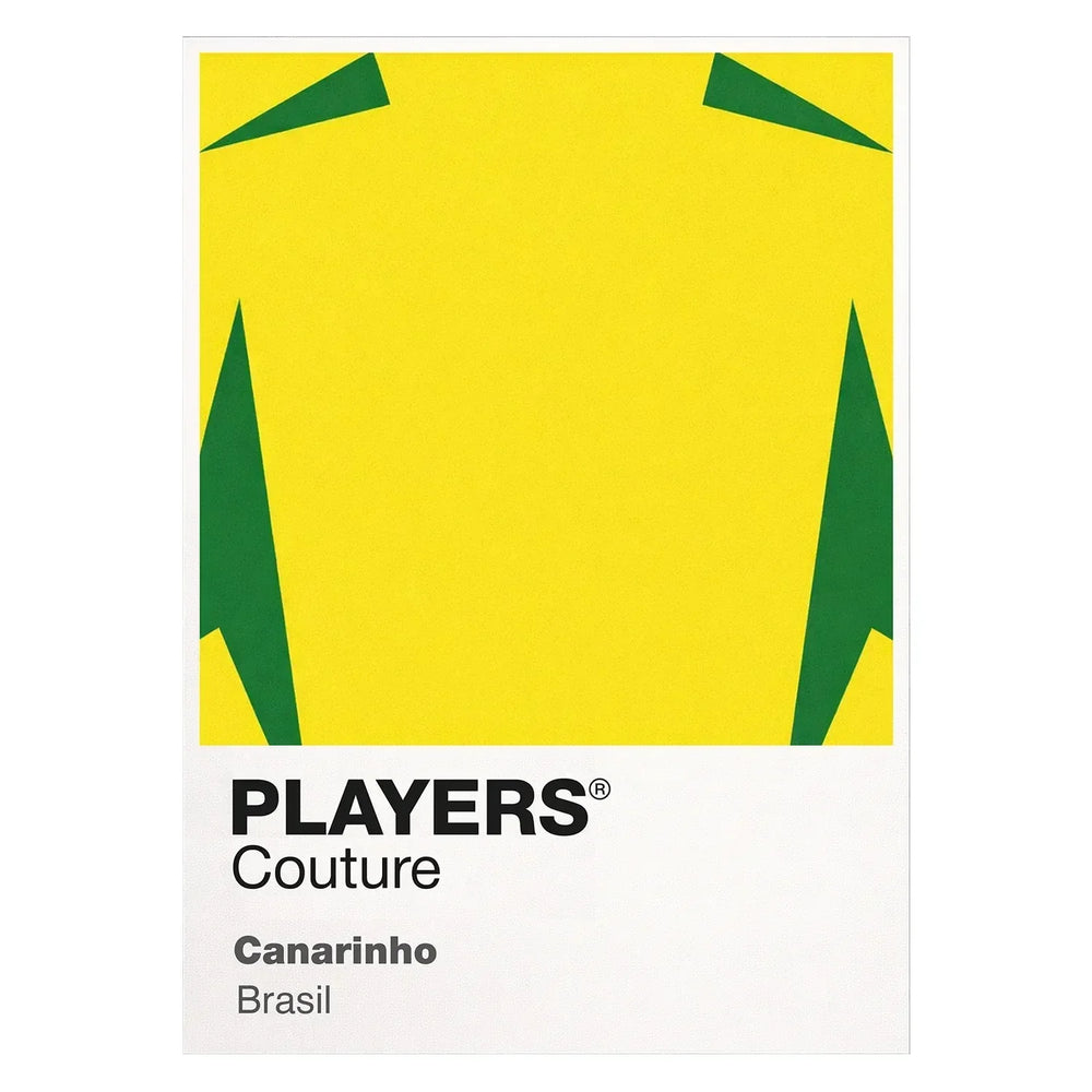 Brasil Classic Football Shirt Colours Frame Men's T-Shirt – white close-up detail shot of the Brasil Players Couture logo