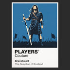 Braveheart William Wallace in blue war paint leading the film's sweeping Scottish rebellion Icon Frame artwork in black