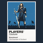 Braveheart William Wallace in blue war paint leading the film's sweeping Scottish rebellion Icon Frame artwork in navy