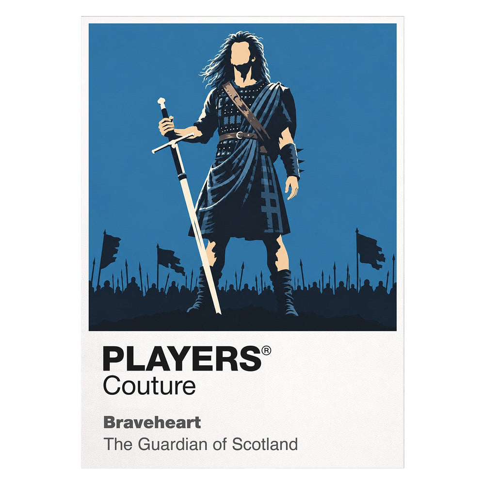 Braveheart William Wallace in blue war paint leading the film's sweeping Scottish rebellion Icon Frame artwork on white