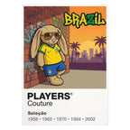 Brazil Football Cool Bunny Men's Hoodie – Brazil football cool bunny artwork close-up on White – Players Couture