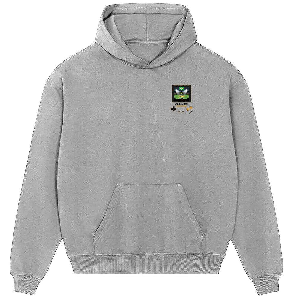 Brazil World Cup 8-Bit Men's Hoodie retro gaming football design by Players Couture