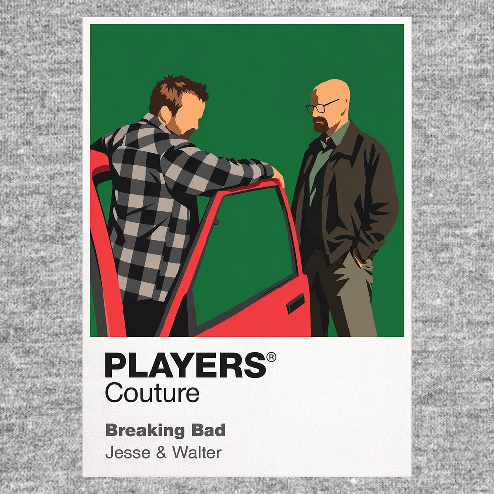 Heisenberg Walter White's Heisenberg persona in pork-pie hat and dark glasses Icon Frame artwork in grey