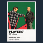 Heisenberg Walter White's Heisenberg persona in pork-pie hat and dark glasses Icon Frame artwork in navy