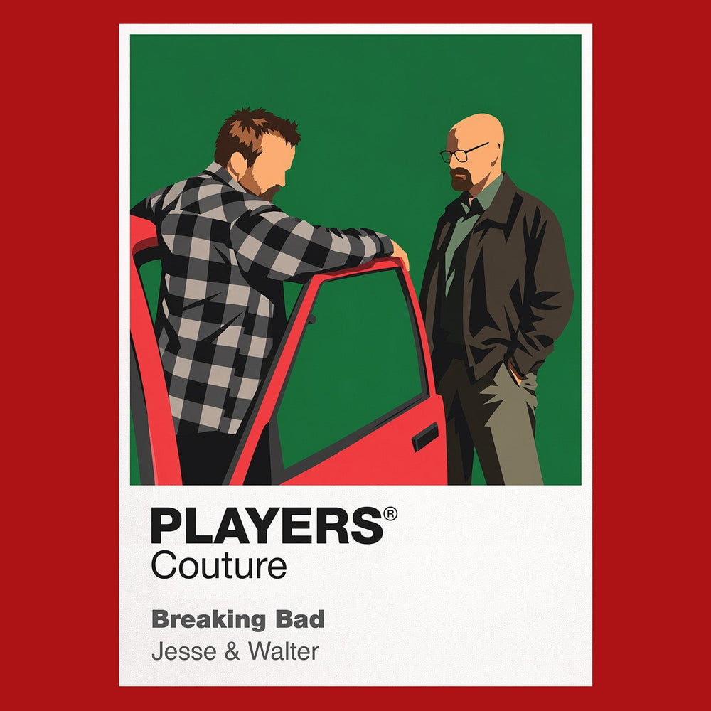 Heisenberg Walter White's Heisenberg persona in pork-pie hat and dark glasses Icon Frame artwork in red