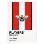 Brentford Classic Football Shirt Colours Frame Men's T-Shirt – white close-up detail shot of the Brentford Players Couture