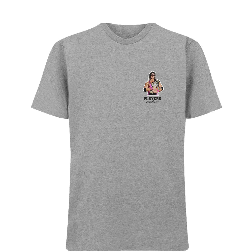 Bret Hart t-shirt – black men's t-shirt featuring the Bret Hart Players Couture logo