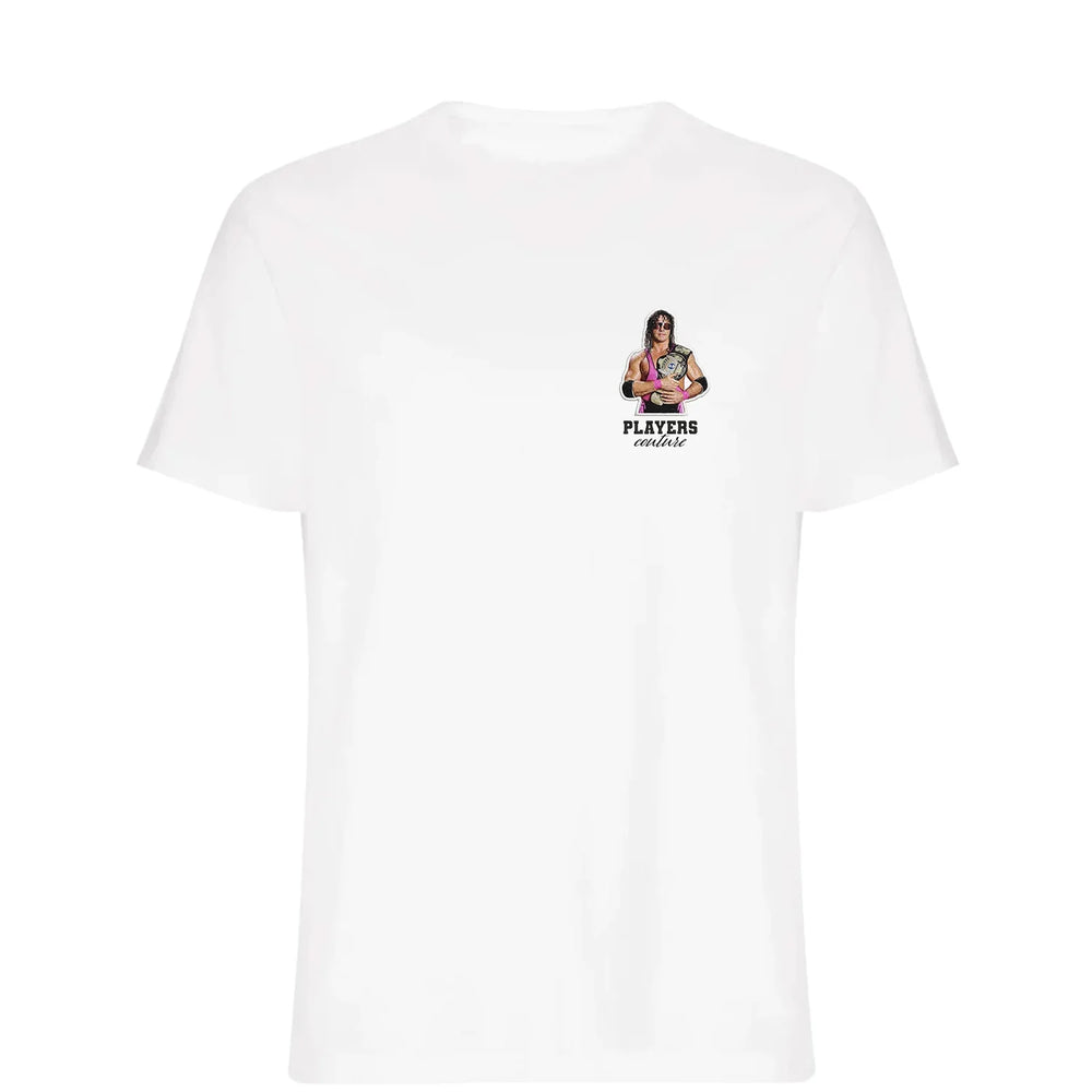 Bret Hart t-shirt – black men's t-shirt featuring the Bret Hart Players Couture logo
