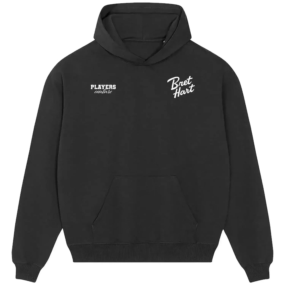 Bret Hart hoodie – black men's hoodie featuring the Bret Hart Players Couture logo