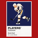 Brett Hull Blues Ice Hockey Icon Frame Men's Hoodie – image 7
