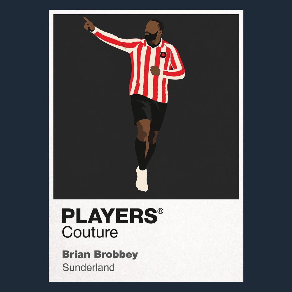 Brian Brobbey Sunderland Icon Frame artwork in navy