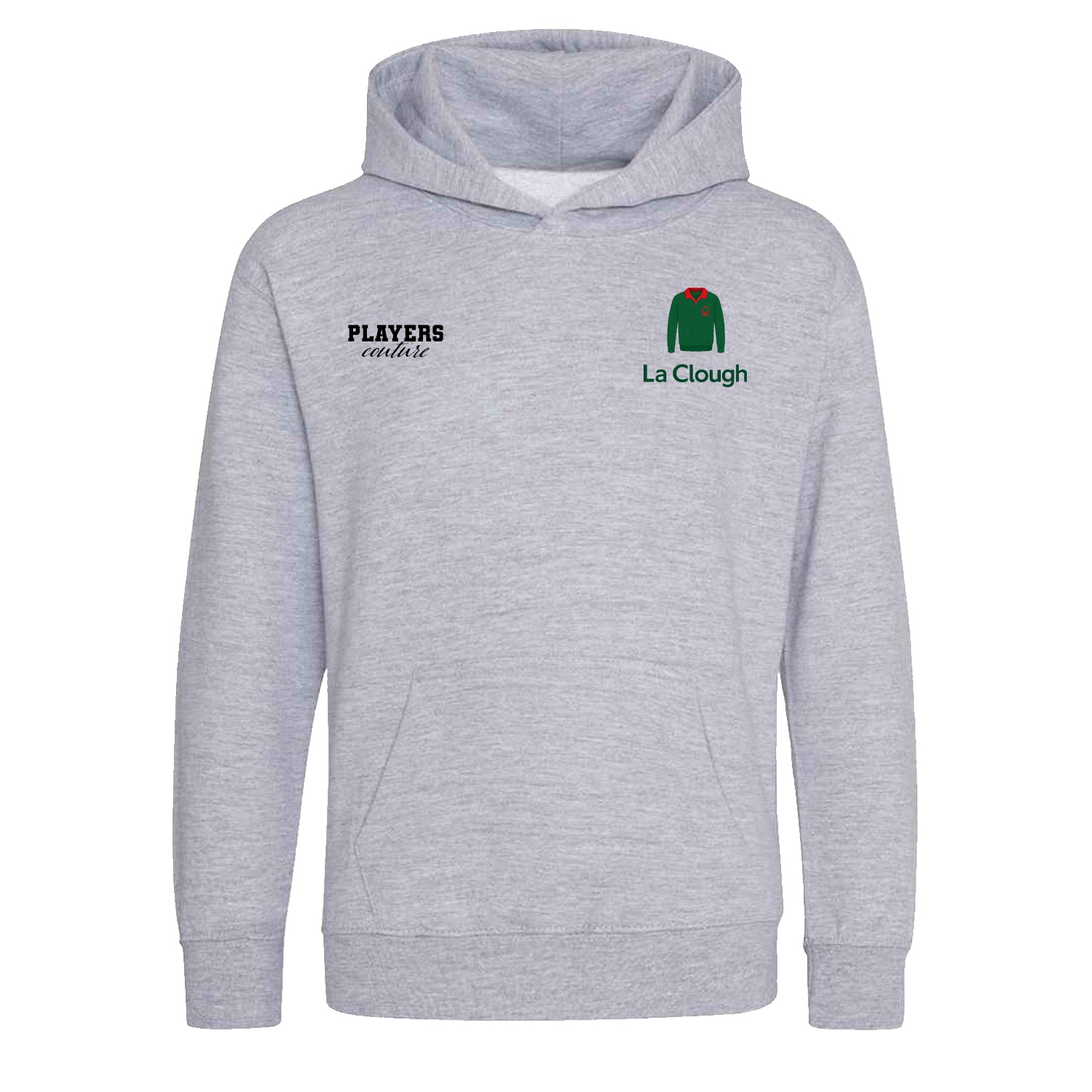 Brian Clough Logo Players Couture Kids Hoodie Gray