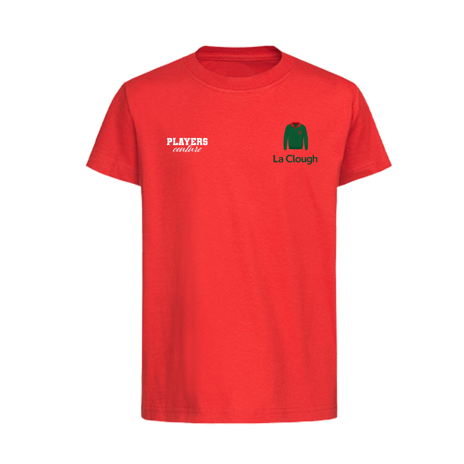 Brian Clough Logo Players Couture Kids T-Shirt Red