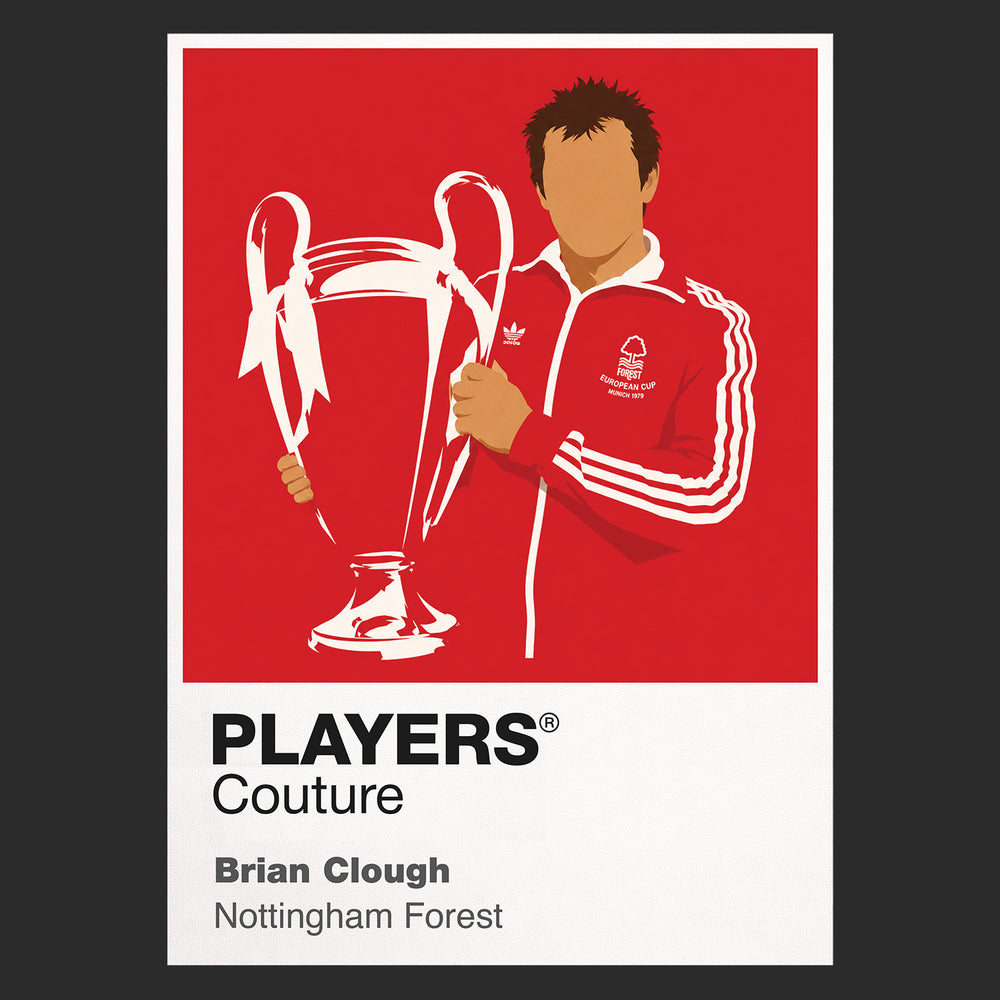 Brian Clough Nottingham Forest Icon Frame — Black