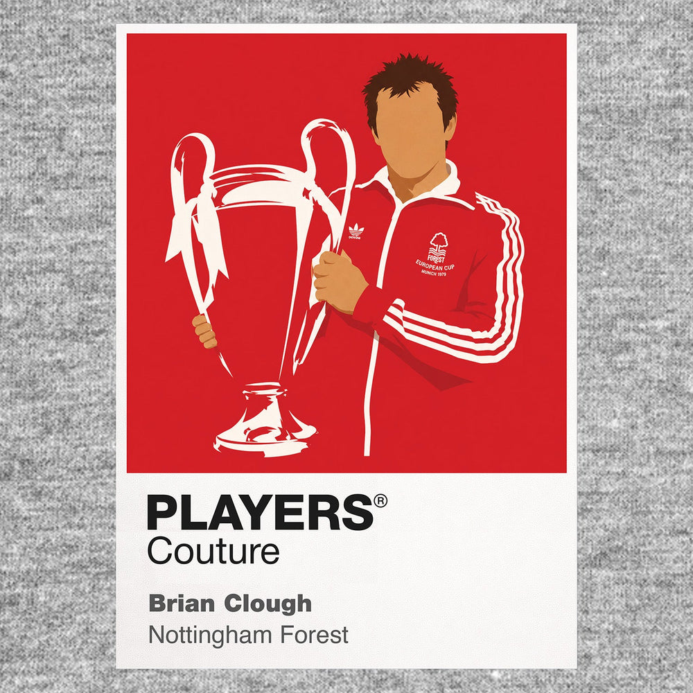 Brian Clough Nottingham Forest Icon Frame — Gray