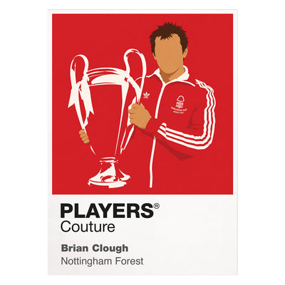 Brian Clough Nottingham Forest Icon Frame — White