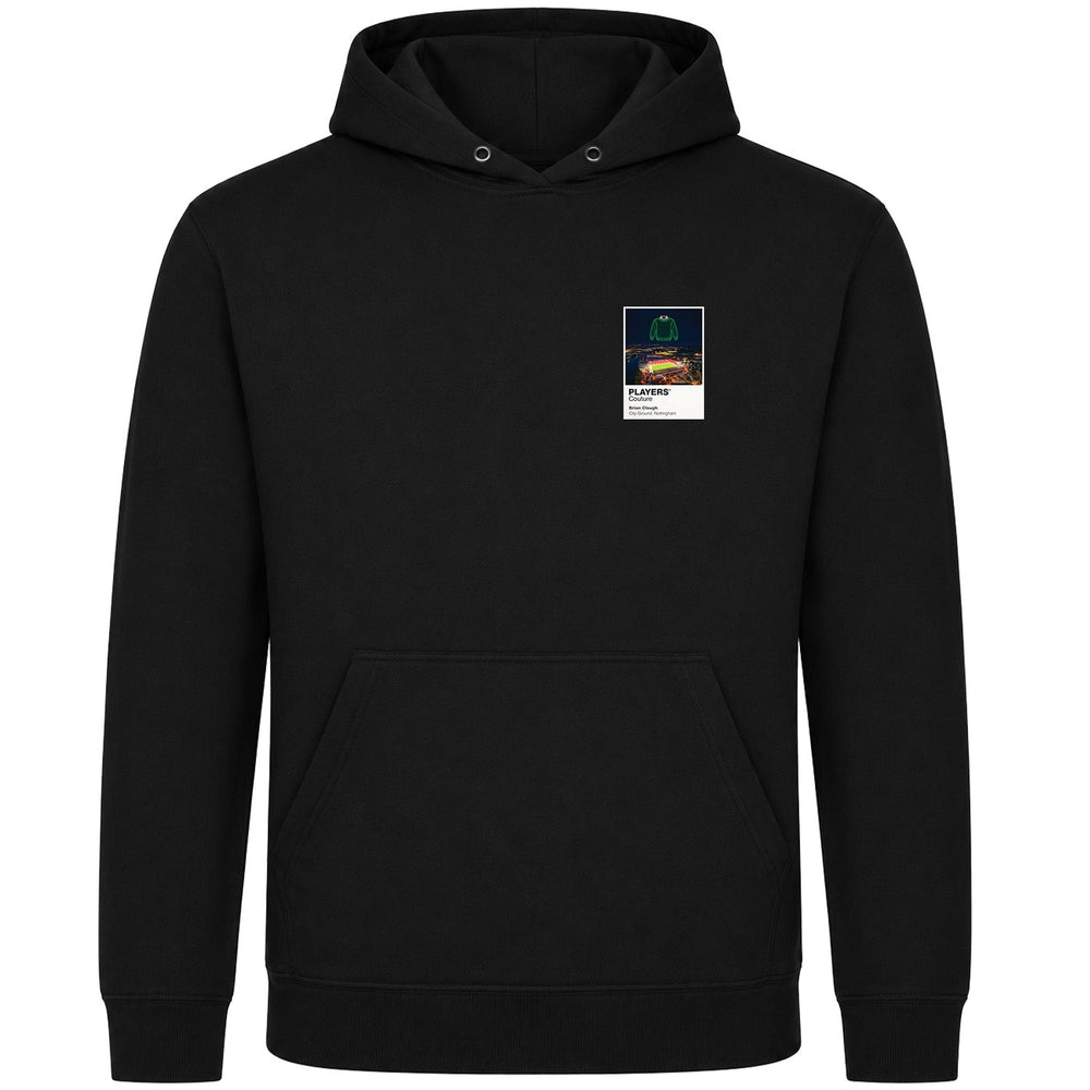 Brian Clough Nottingham Forest Icons in Lights Frame Men's Hoodie in Black