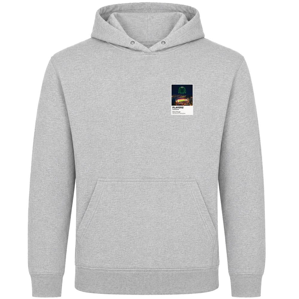 Brian Clough Nottingham Forest Icons in Lights Frame Men's Hoodie in Gray