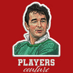 Brian Clough Badge Men's Hoodie – close-up detail shot of the Brian Clough Players Couture logo design