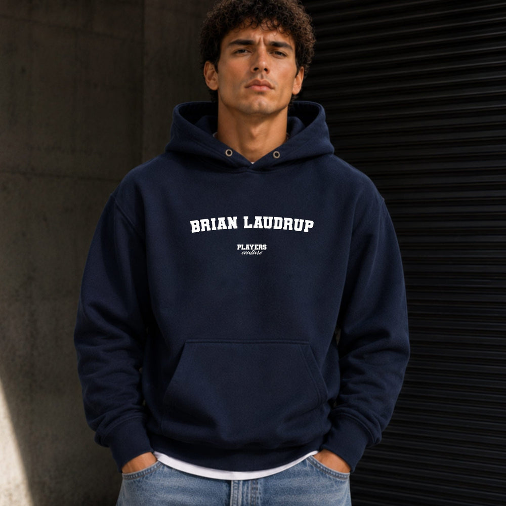 brian-laudrup name-print hoodie - black
