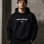 brian-mcclair name-print hoodie - black