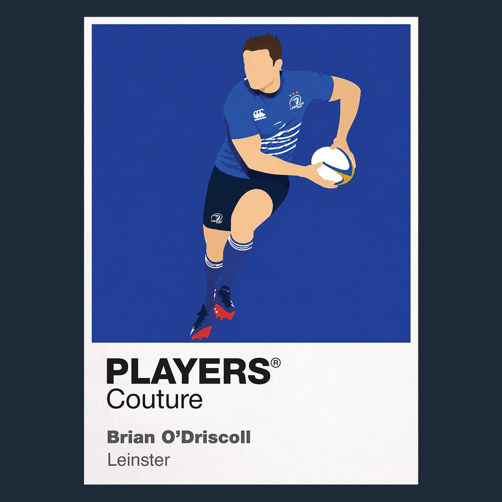 Brian O'Driscoll Leinster Rugby Union Icon Frame Men's Hoodie – image 1