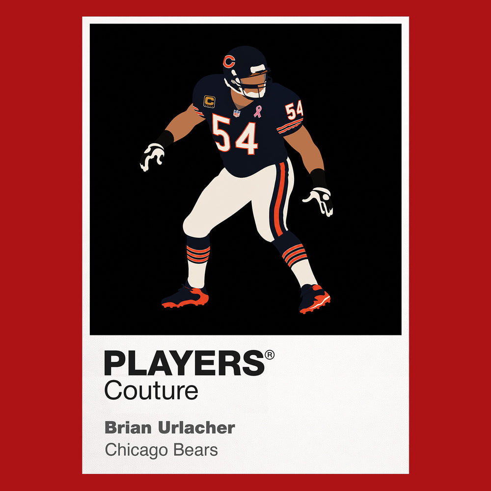 Brian Urlacher Bears American Football Icon Frame Men's T-Shirt