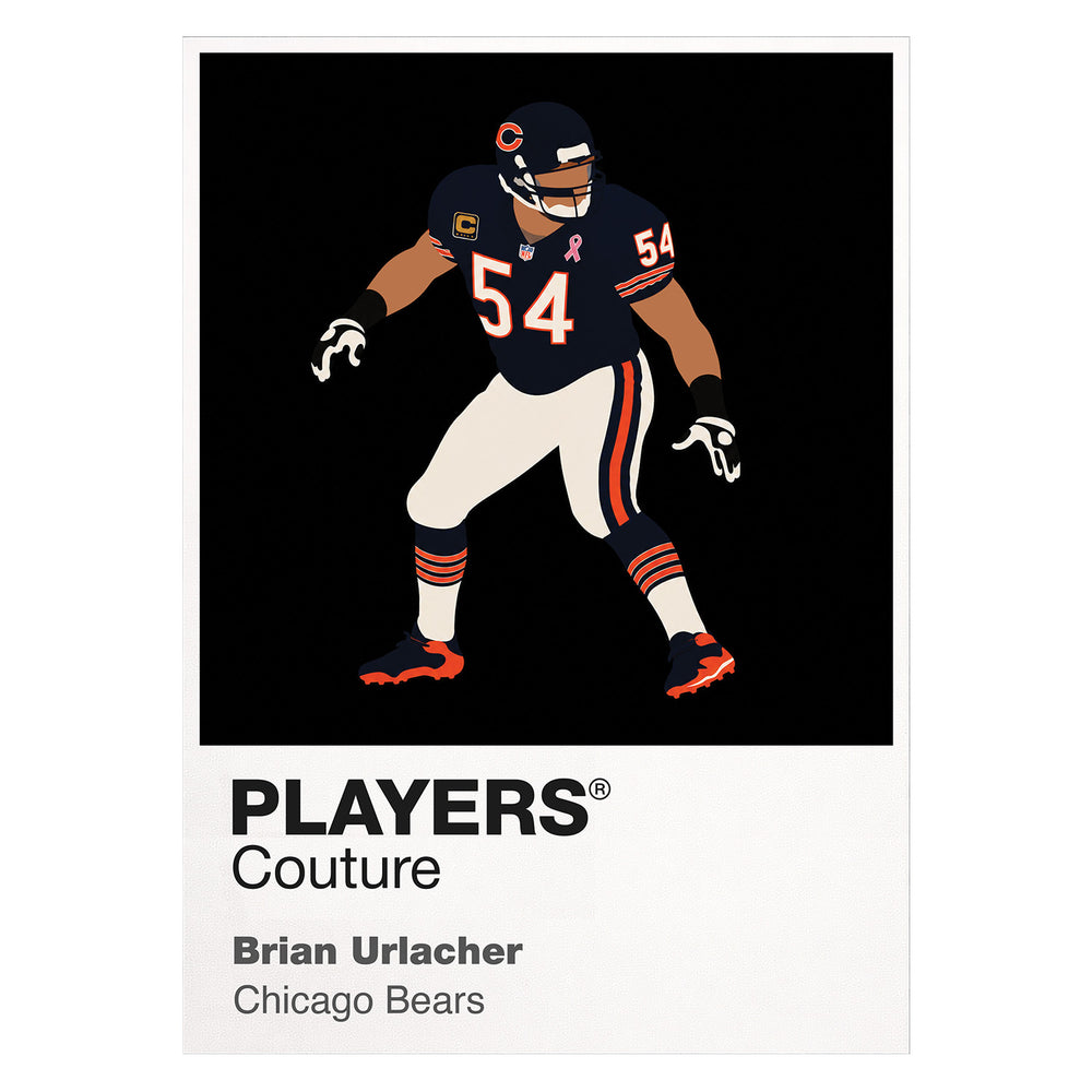 Brian Urlacher Bears American Football Icon Frame Men's T-Shirt