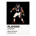 Brian Urlacher Bears American Football Icon Frame Men's T-Shirt
