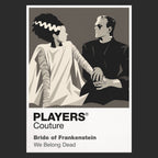 Bride of Frankenstein the Bride's towering hair, lightning-white streaks and brief, unforgettable awakening Icon Frame artwork in black