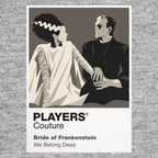 Bride of Frankenstein the Bride's towering hair, lightning-white streaks and brief, unforgettable awakening Icon Frame artwork in grey