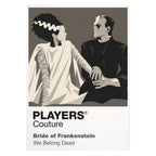 Bride of Frankenstein the Bride's towering hair, lightning-white streaks and brief, unforgettable awakening Icon Frame artwork on white