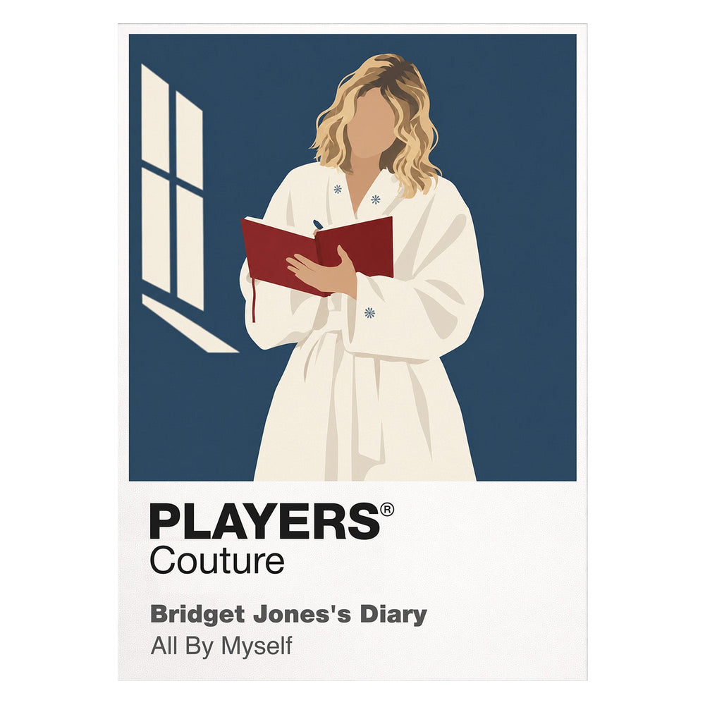 Bridget Jones Bridget Jones with her diary, London wardrobe and determinedly imperfect optimism Icon Frame artwork on white