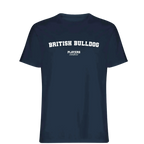 British Bulldog t-shirt – navy men's t-shirt with white British Bulldog letters and Players Couture logo on the chest