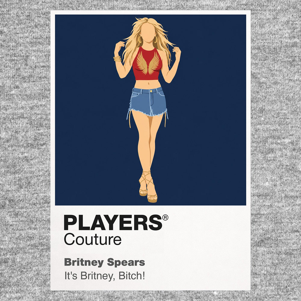 Britney Spears Britney Spears's headset microphone, choreography and Y2K performance styling Icon Frame artwork in grey