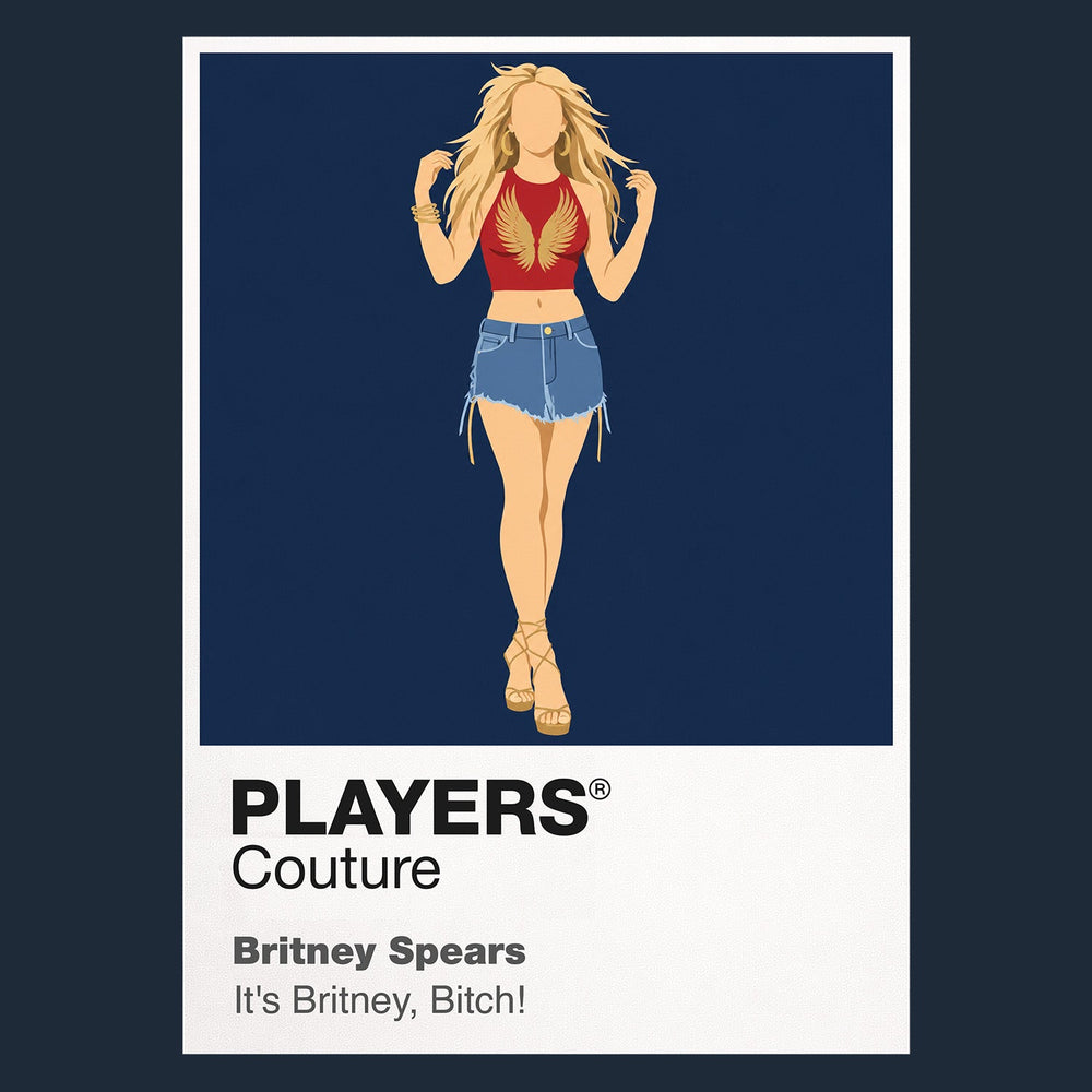 Britney Spears Britney Spears's headset microphone, choreography and Y2K performance styling Icon Frame artwork in navy