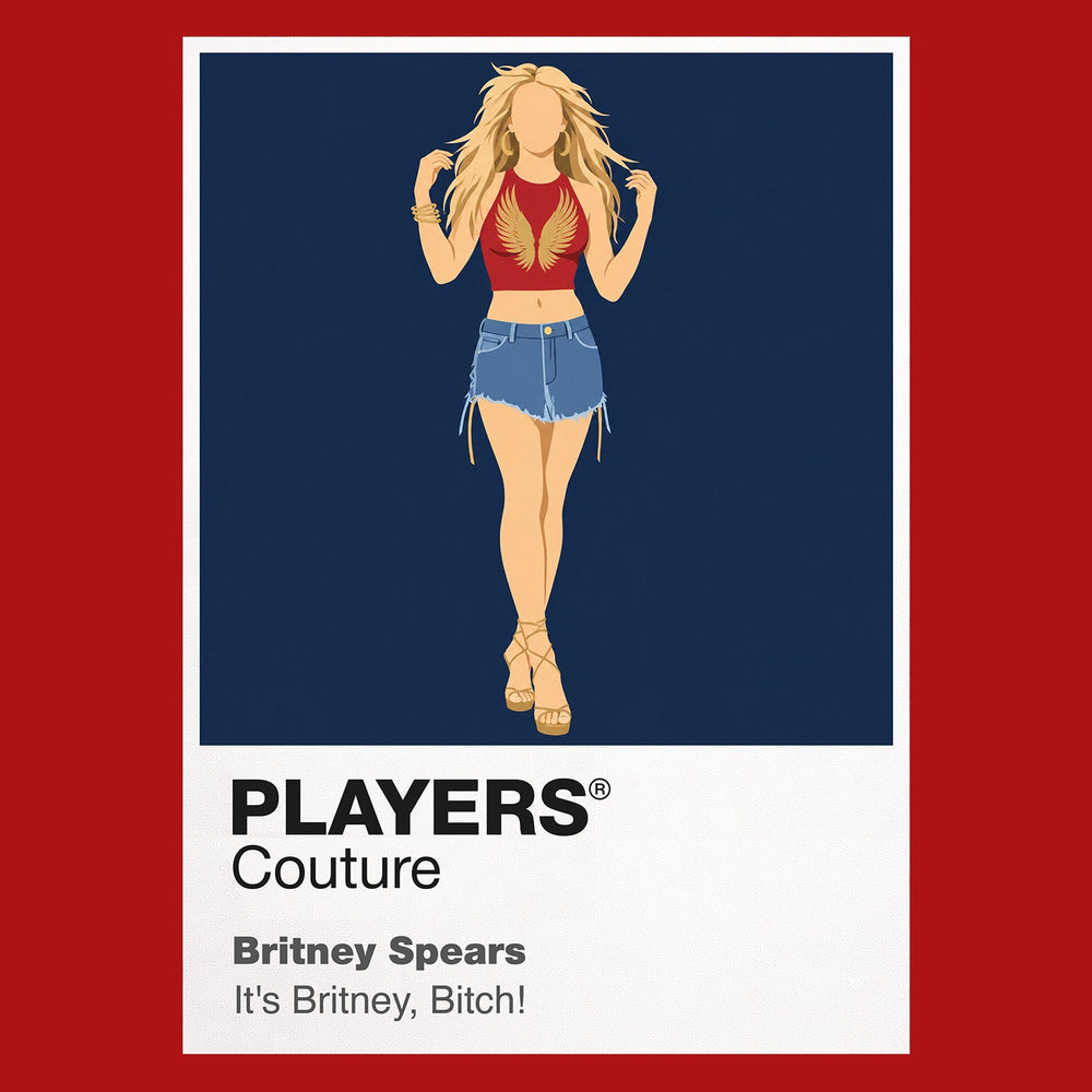 Britney Spears Britney Spears's headset microphone, choreography and Y2K performance styling Icon Frame artwork in red