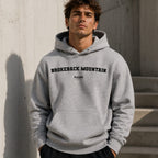 brokeback-mountain name-print hoodie - grey
