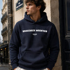 brokeback-mountain name-print hoodie - navy