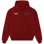 Bruce Grobbelaar hoodie – red men's hoodie featuring the Bruce Grobbelaar Players Couture logo